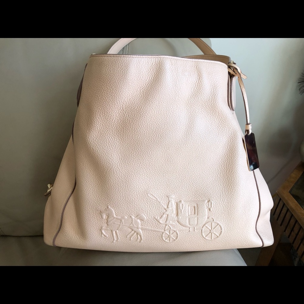 Salmon leather coachSOLD